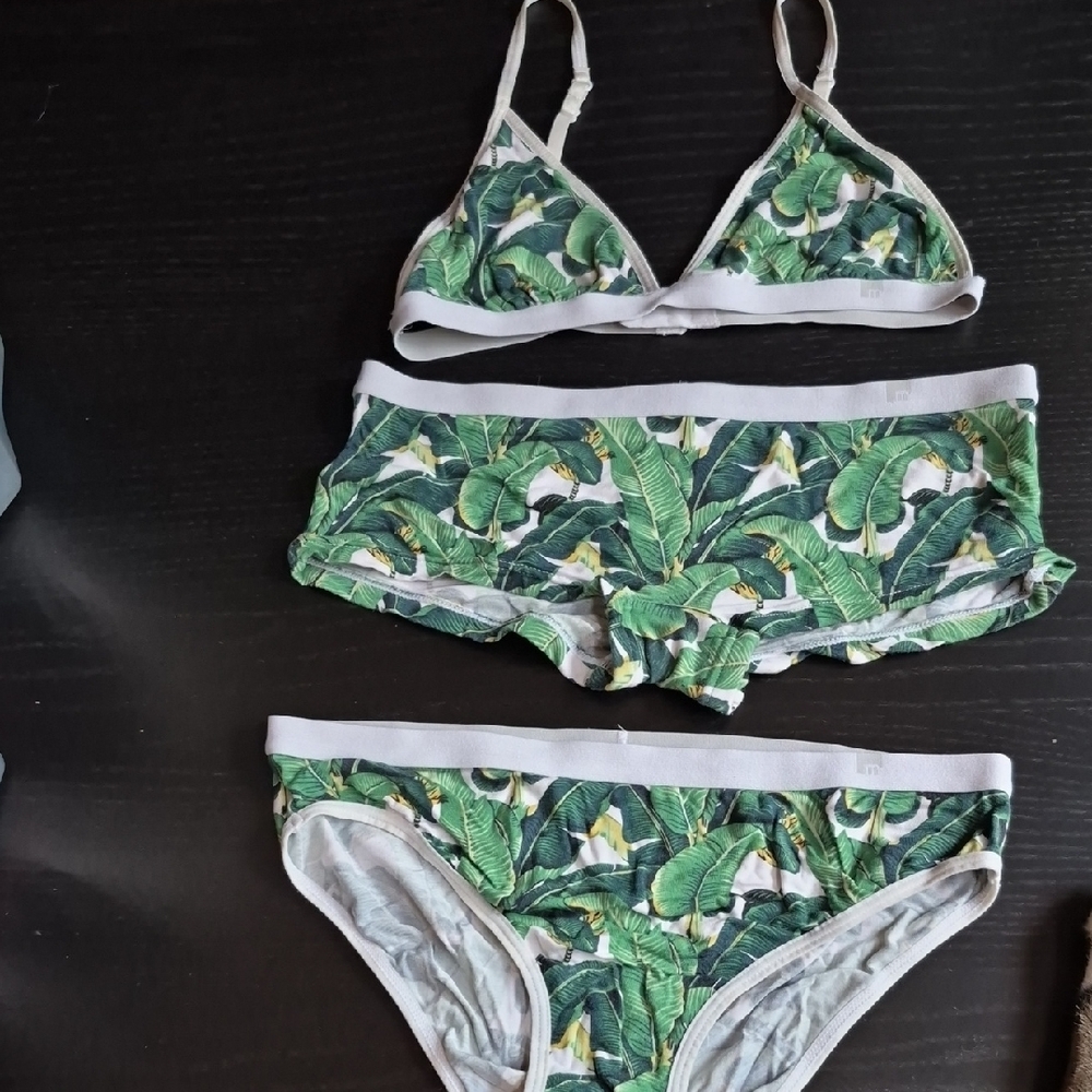 Mosmann Tropical Leaf Print Bikini Set